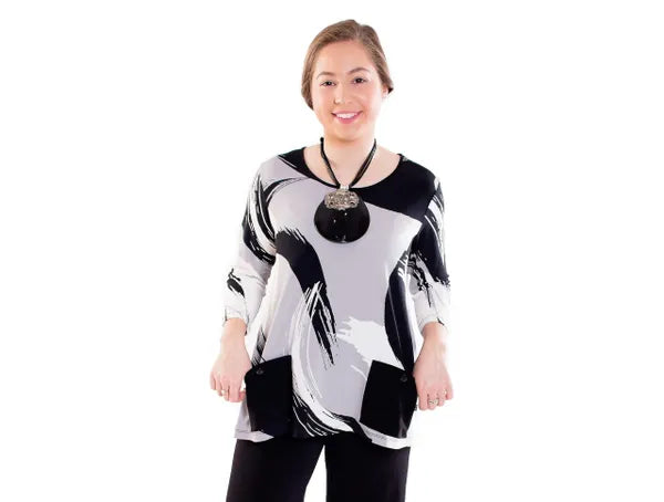 Sun Kim Layla Print Tunic-SK178P