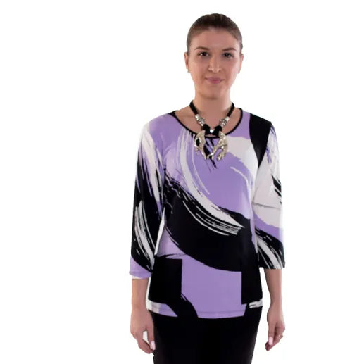 Sun Kim Layla Print Tunic-SK178P