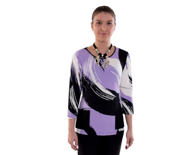 Sun Kim Layla Print Tunic-SK178P