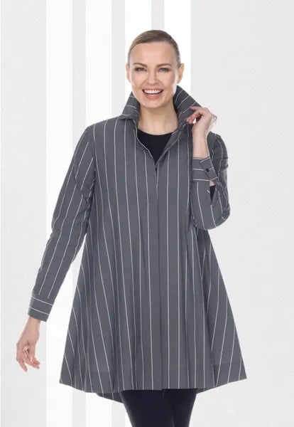 Comfy USA Pinstripe Button-UP-SN155P