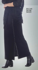 Sun Kim Long Snap Skirt-SK225