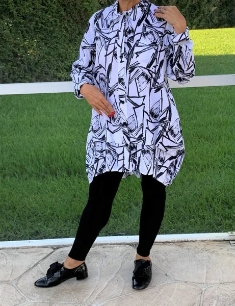 COMFY USA LORAINE SHIRT-SN168BW-B