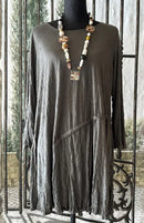 Comfy USA Lana Crinkle Side Scrunch Tunic-C579