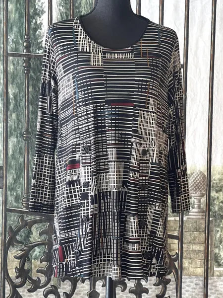 Sun Kim Del Ray Print Tunic-SK176P