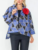 IC Collection Geo High Low Cardigan Jacket-IC-6755J