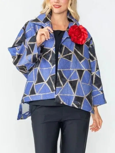 IC Collection Geo High Low Cardigan Jacket-IC-6755J