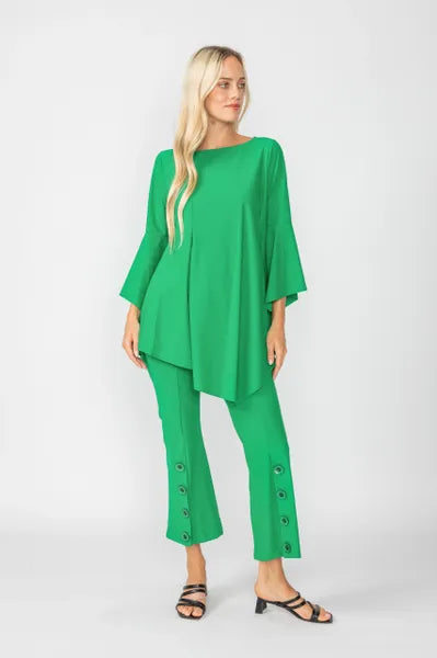 IC Collection Ruffle Sleeve Asymmetrical Top-IC-4723T