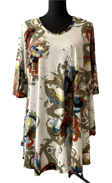 IC Collection Modern Art Print Tunic- IC-1766T