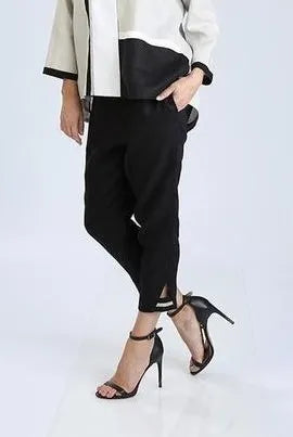 IC Collection Ankle Embellished Linen Pant | Unique Apparel USA