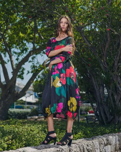 Alembika Garden Poppy Relaxed Dress-SD523G