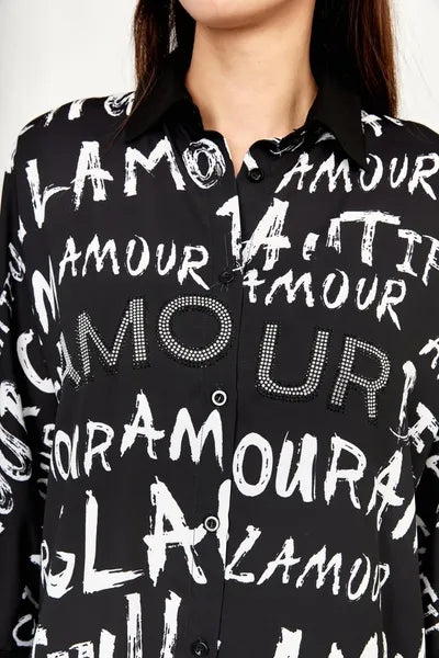 Frank Lyman Button Up "Amour" Top-233837U