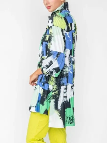 IC Collection Brush Stroke Layered Jacket-IC-4679J