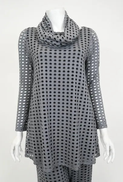IC Collection Mesh Long Sleeve Top-IC-4727T