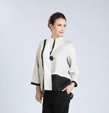 IC Collection Linen Embellish Jacket-IC-3440J