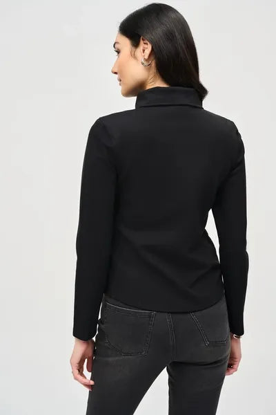 Heavy Knit Jacket With Quilted Front-JR-243213