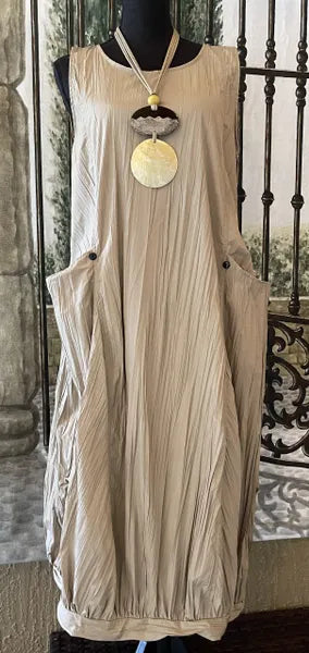 Kozan Sand Vertical Avery Dress-IL-1381-SNDVRTCL