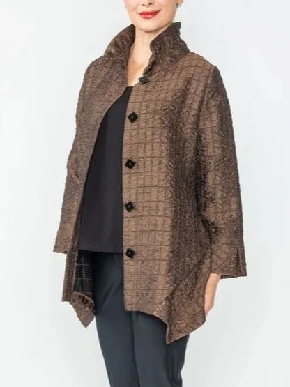 IC Collection Wire Collar Jacquard Jacket-IC-6930J