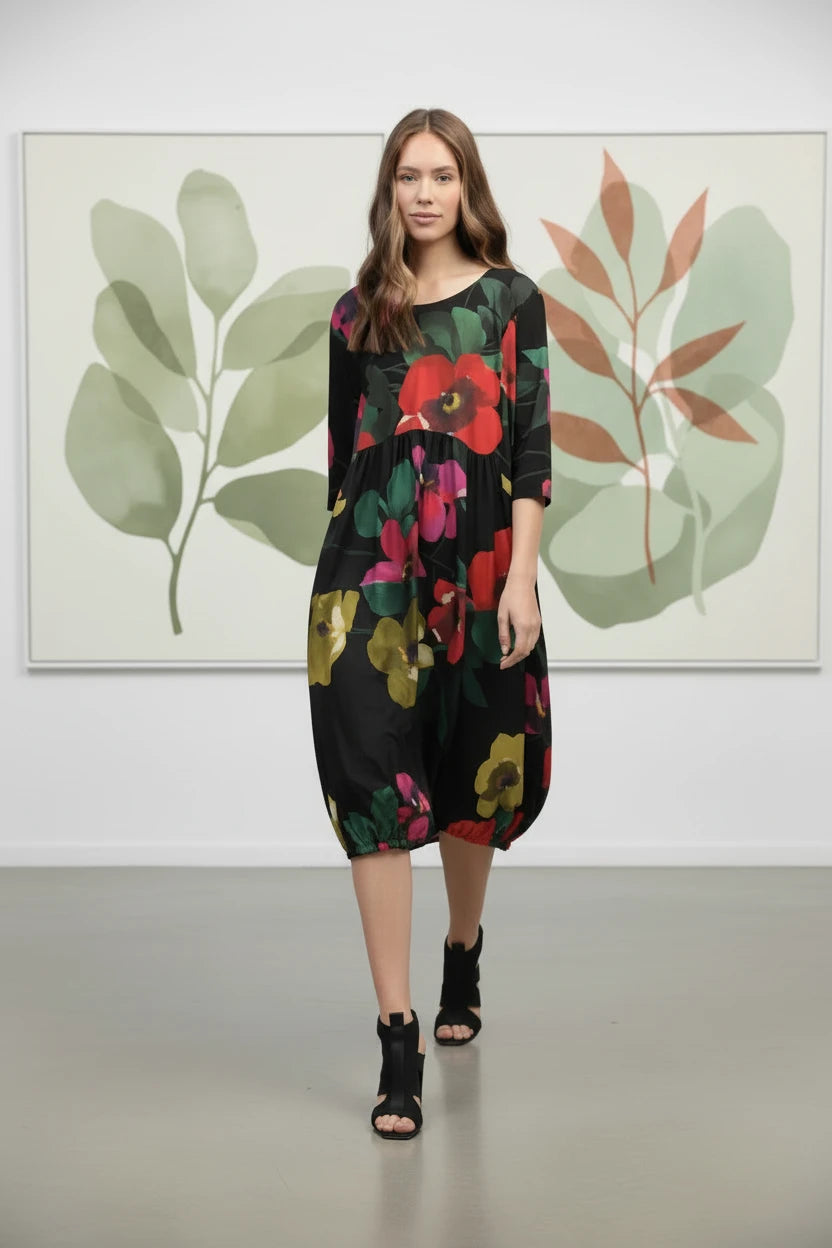 Alembika Garden Poppy Relaxed Dress-SD523G