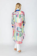 IC Collection Long Mesh Button Down Blouse/Jacket-IC-5676B