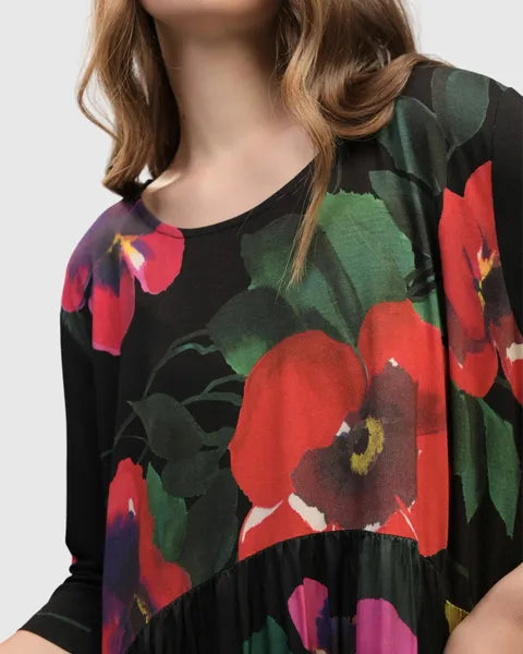 Alembika Garden Poppy Relaxed Dress-SD523G