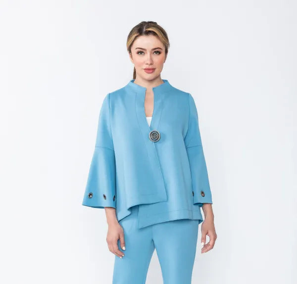 IC Collection Eyelet Bell Sleeve Jacket-IC-4577J