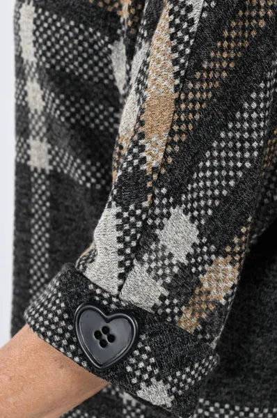 Frank Lyman Woven Plaid Top-233317