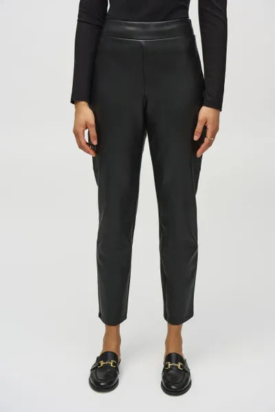 Joseph Ribkoff Leatherette Slim Fit Pull-On Pants-JR-244939