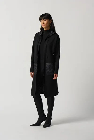 Joseph Ribkoff Quilted Hooded Jacket | Unique Apparel USA