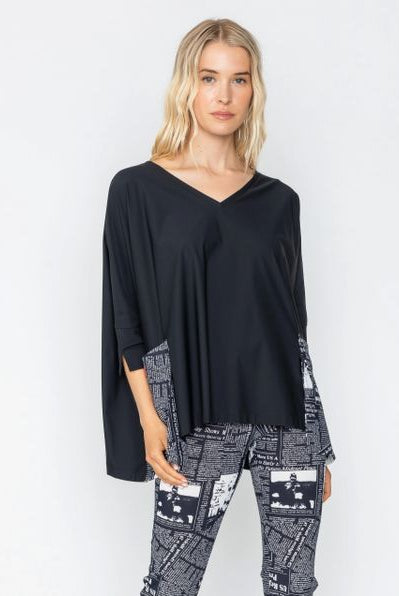 IC Collection Newspaper Print Drape Tunic | Unique Apparel USA