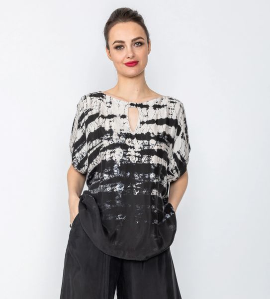 IC Collection Keyhole Tunic-IC-4450T-BK