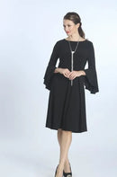IC Collection Ruffled Sleeve Dress-IC-1148D