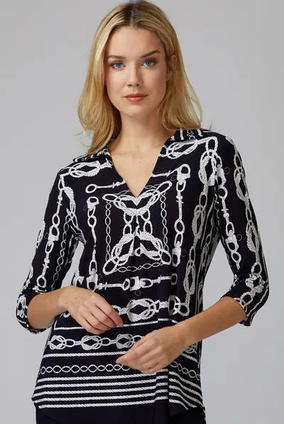 Joseph Ribkoff Naval V Neck Tunic | Unique Apparel USA