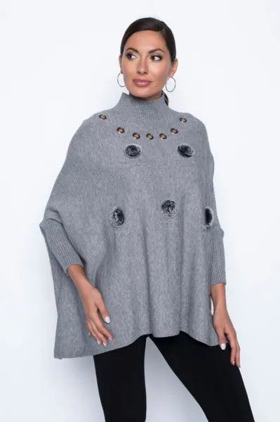 Frank Lyman Knit Sweater Poncho-FL-194134U