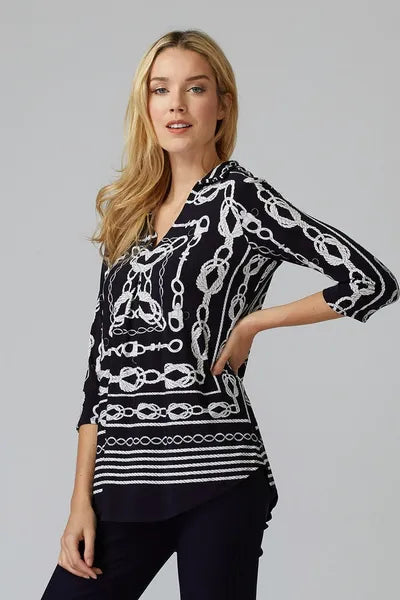 Joseph Ribkoff Naval V Neck Tunic-201089