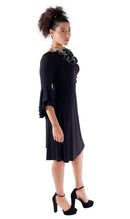 IC Collection Ruffled Sleeve Dress-IC-1148D