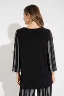 Joseph Ribkoff Pinstripe Eyelet Top-231070