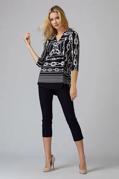 Joseph Ribkoff Naval V Neck Tunic-201089