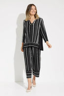 Joseph Ribkoff Pinstripe Eyelet Top-231070