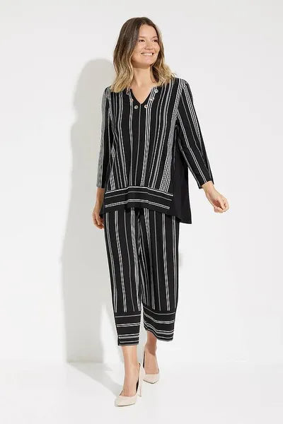 Joseph Ribkoff Pinstripe Eyelet Top-231070