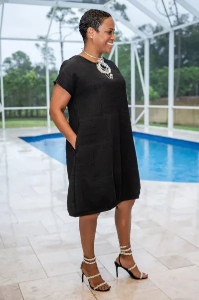 Kozan Nero Simona Dress-SP-1059-NERO