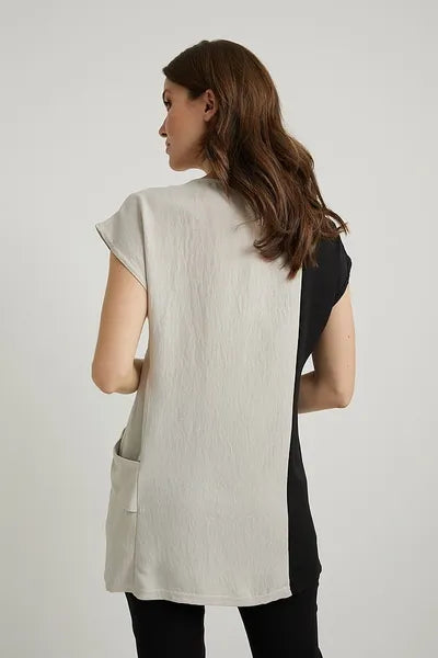 Joseph Ribkoff Contrast Detail Top-JR-222129