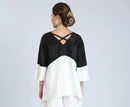 IC Collection Black & White Linen Tunic-IC-1190T