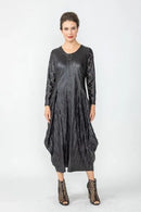 IC Collection Crinkle Mesh Trim Dress-IC-6645D