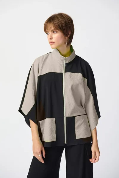 Joseph Ribkoff Silky Knit And Jacquard Boxy Jacket | Unique Apparel USA