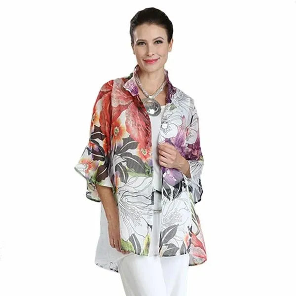 IC Collection Newest Print Button Down Shirt/Jacket-IC-3082J