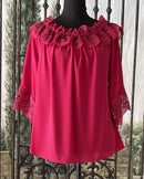Joseph Ribkoff Lace Trimmed Top-JR-202090