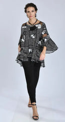 IC Collection Newspaper Print Tunic-IC-2140T