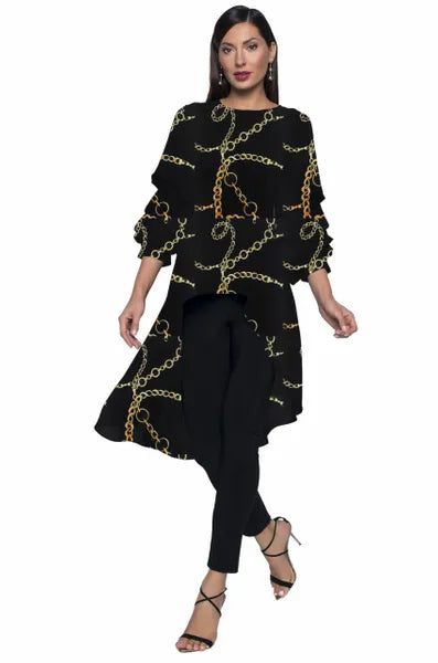Frank Lyman Print & Flute Sleeve Tunic-203355