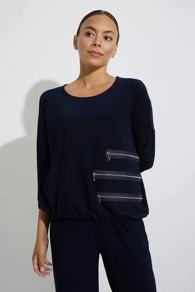 Joseph Ribkoff Zip Detail Top-222184