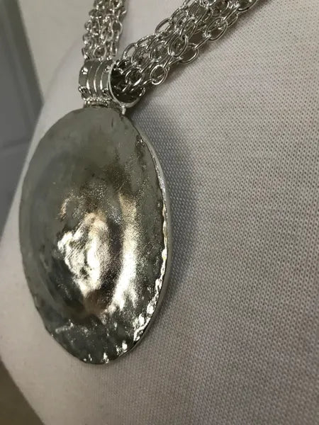 Hancrafted Silver Pendant Necklace-085N